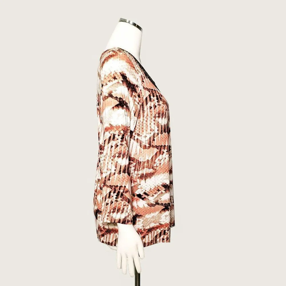 Dana Buchman Beaded Accent Top NWOT - Picture 5 of 8